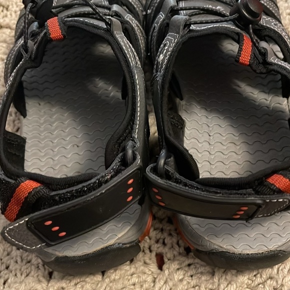 EDDIE BAUER / Tommy gray black fisherman cinch hiking sandals Men’s‎ size 10 - Picture 17 of 17